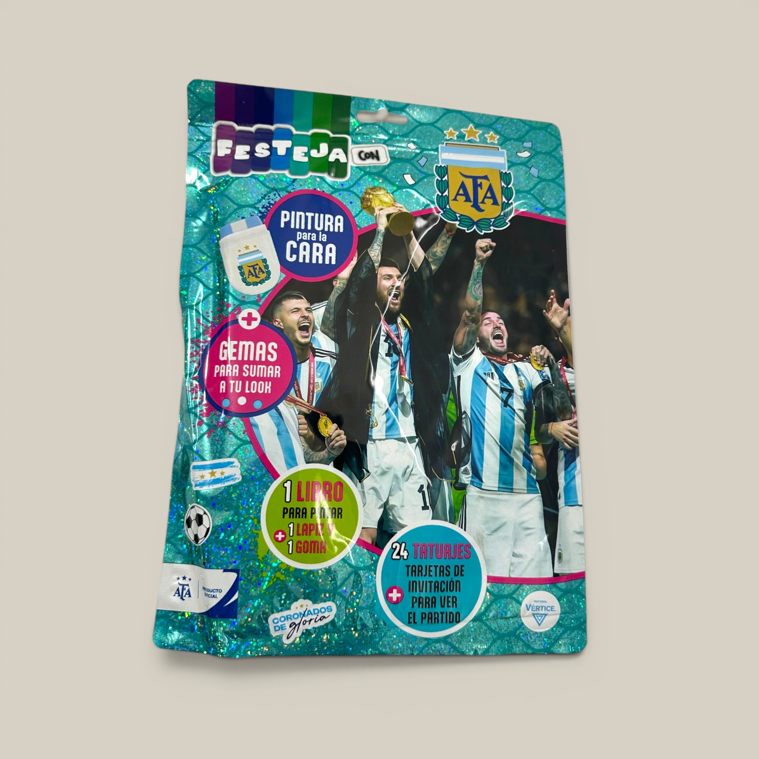 Libro p/pintar festeja con la seleccion afa c/accessorios