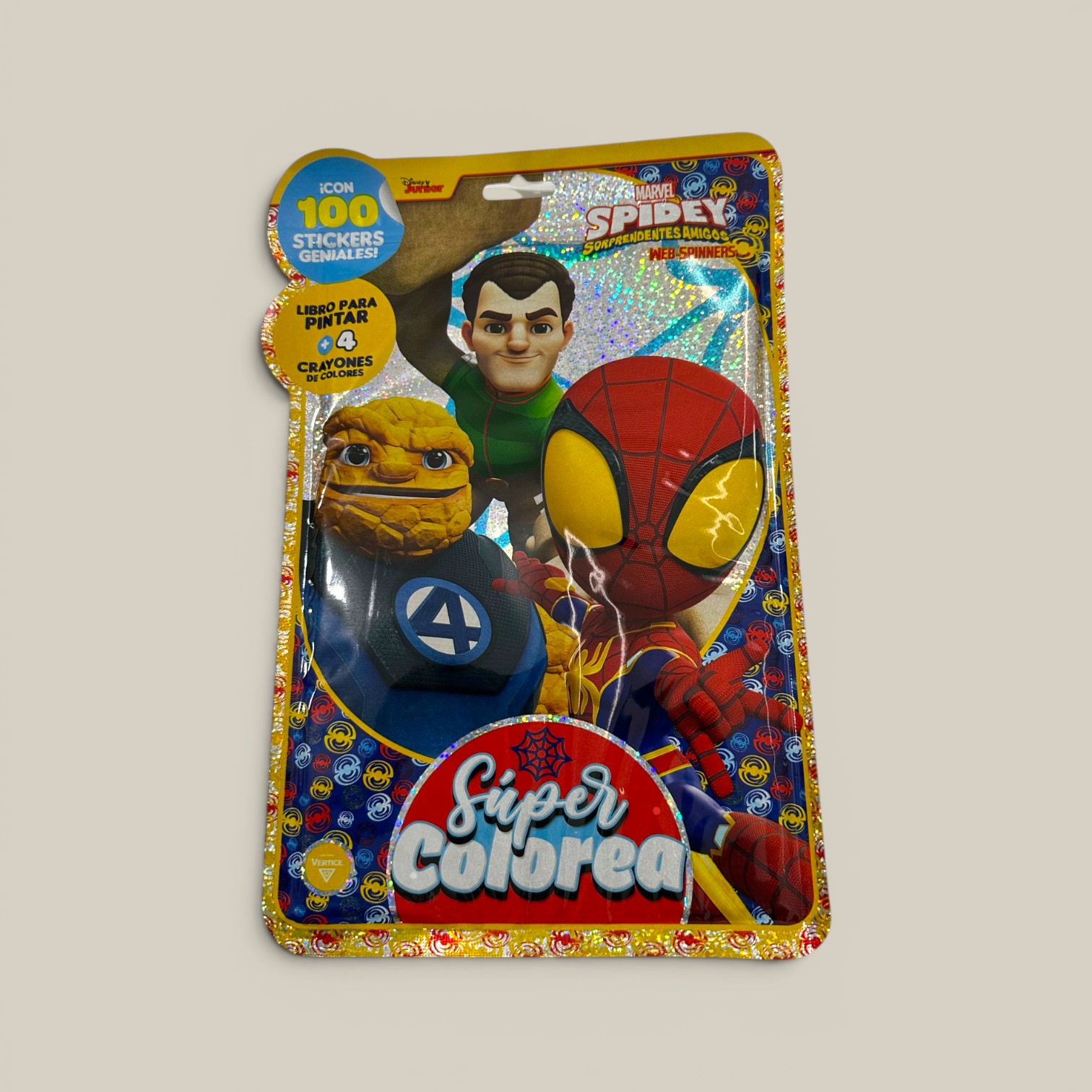 Libro super colorea spidey & friends c/accesorios