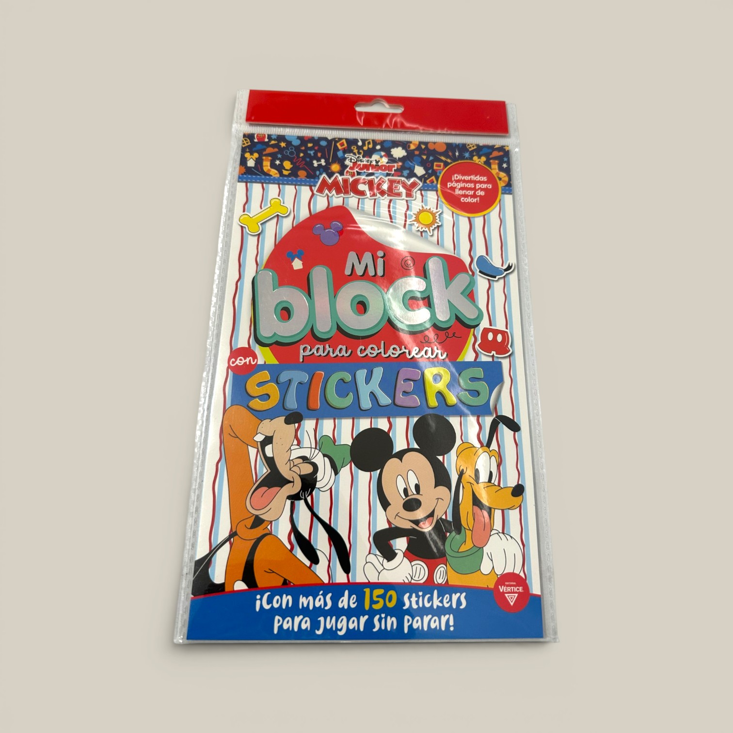 Mi block para colorear con stickers mickey mouse & friends