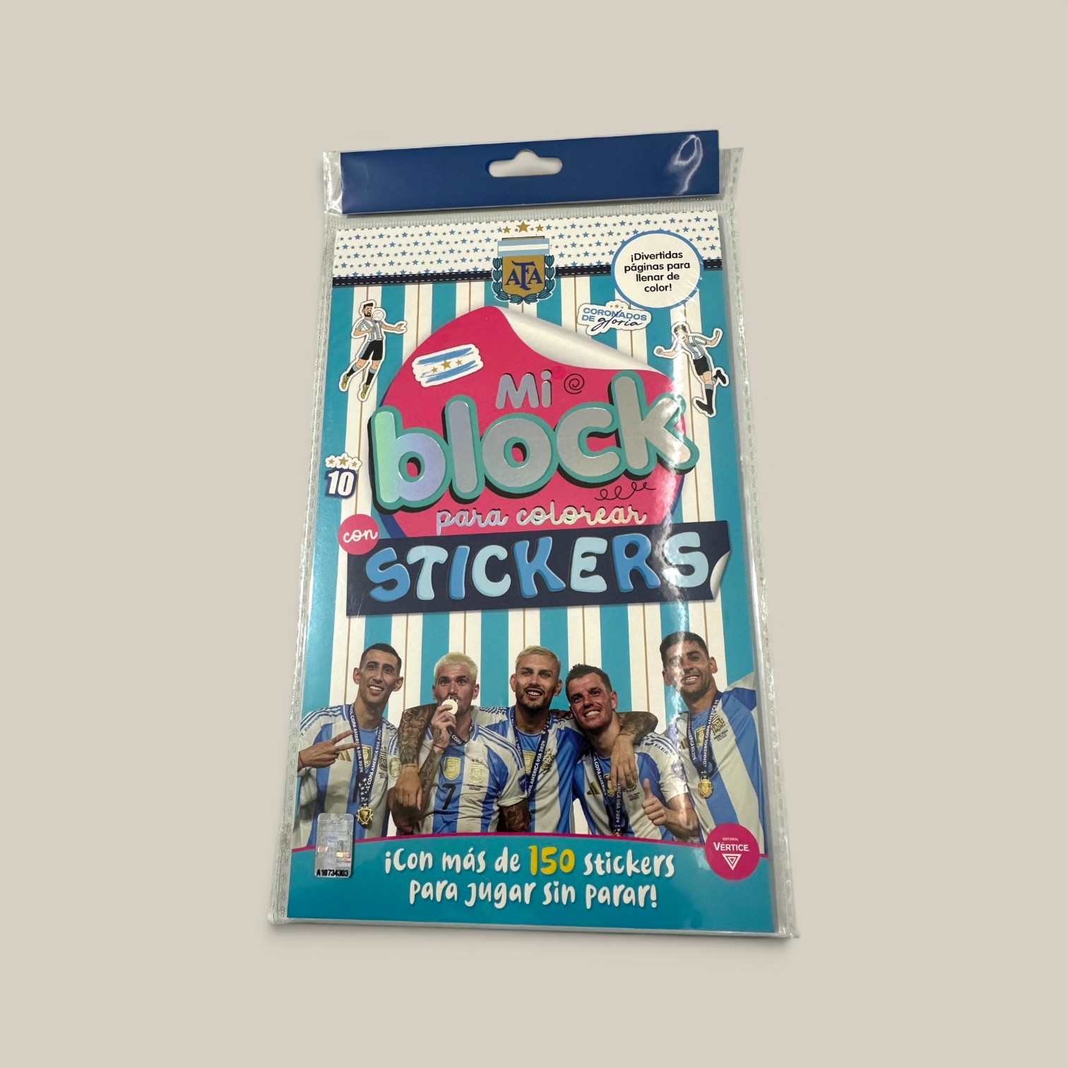 Mi block para colorear con stickers afa