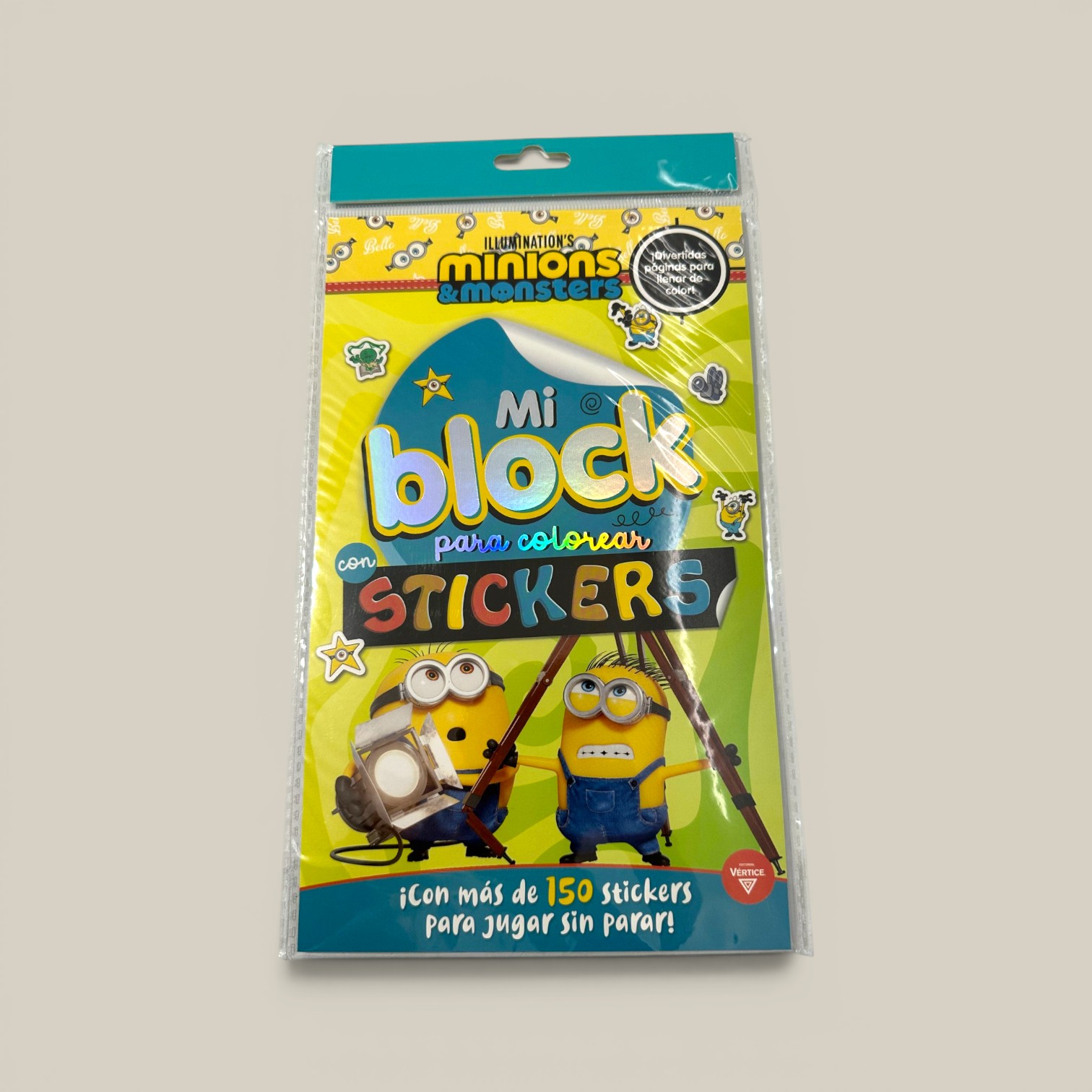 Mi block para colorear con stickers minions 3