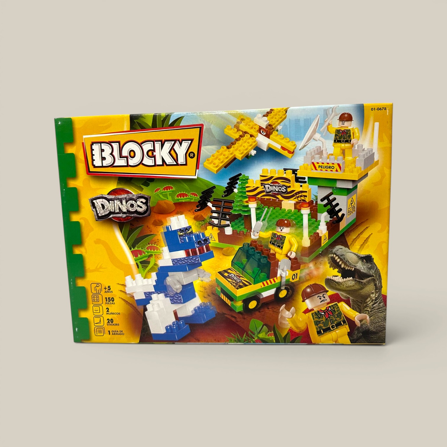 Ladrillos dinos blocky x 150 pza.