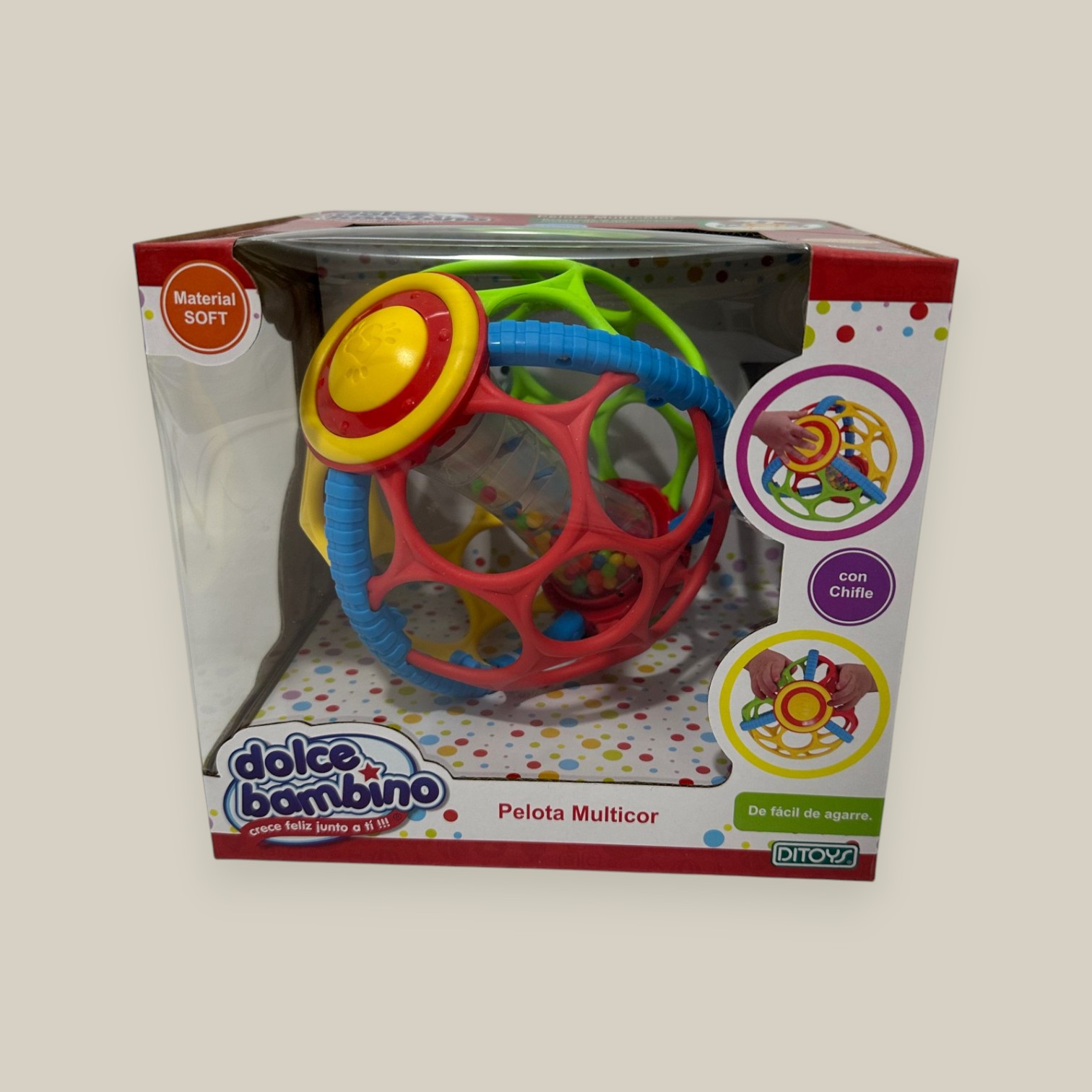 Pelota divertida multicolor soft