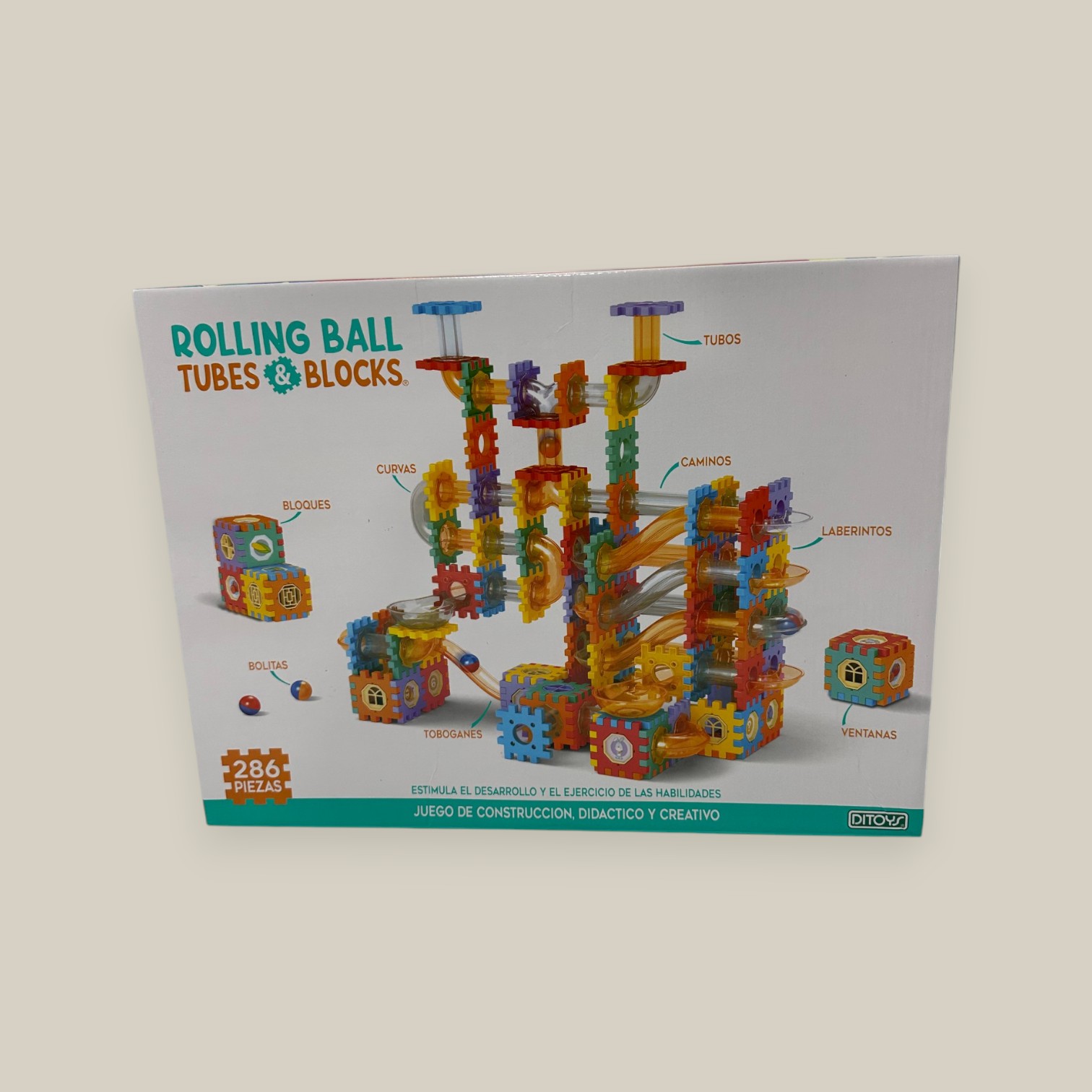 Rolling ball tubes & blocks 286 pcs