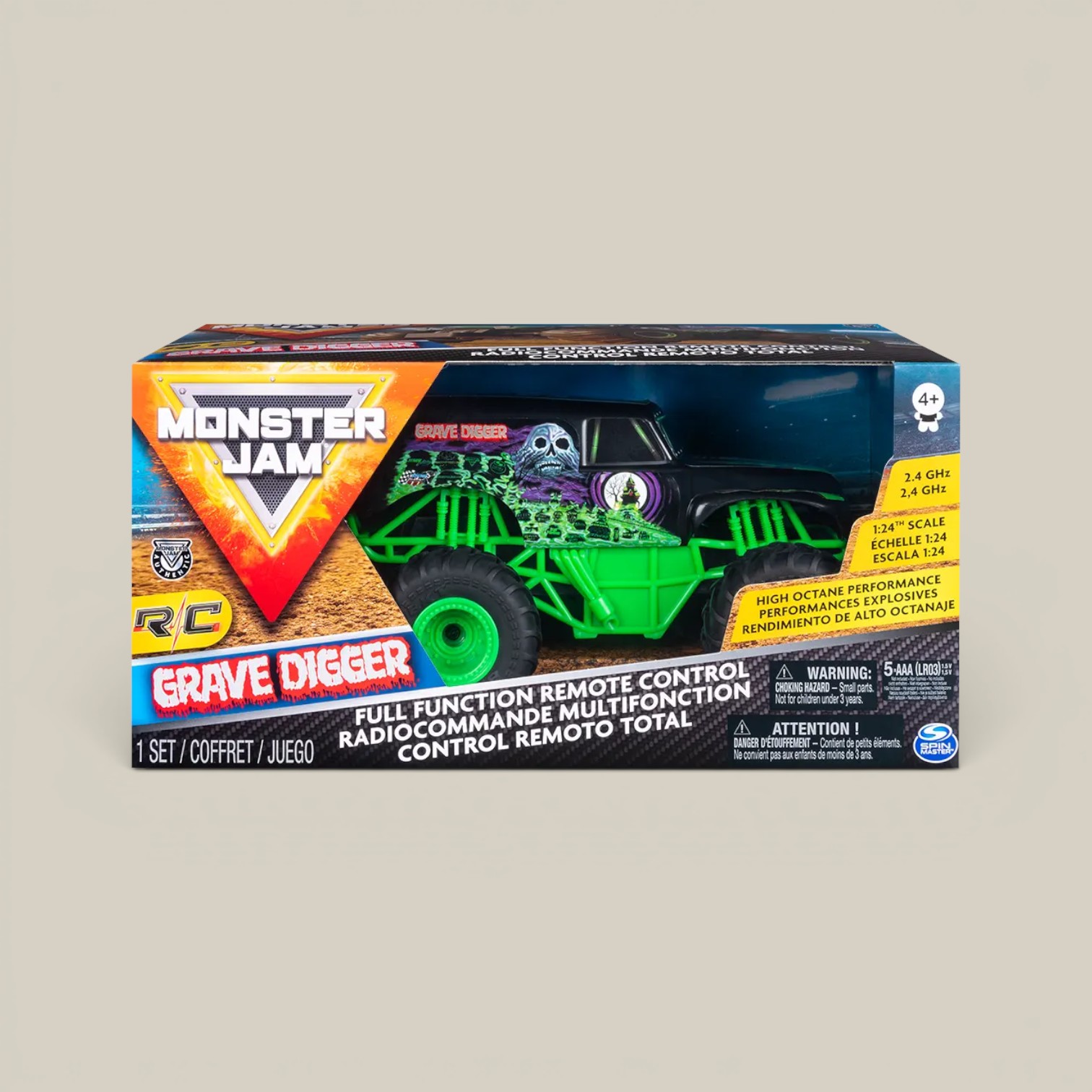 Monster Jam vehículo Grave Digger Control Remoto