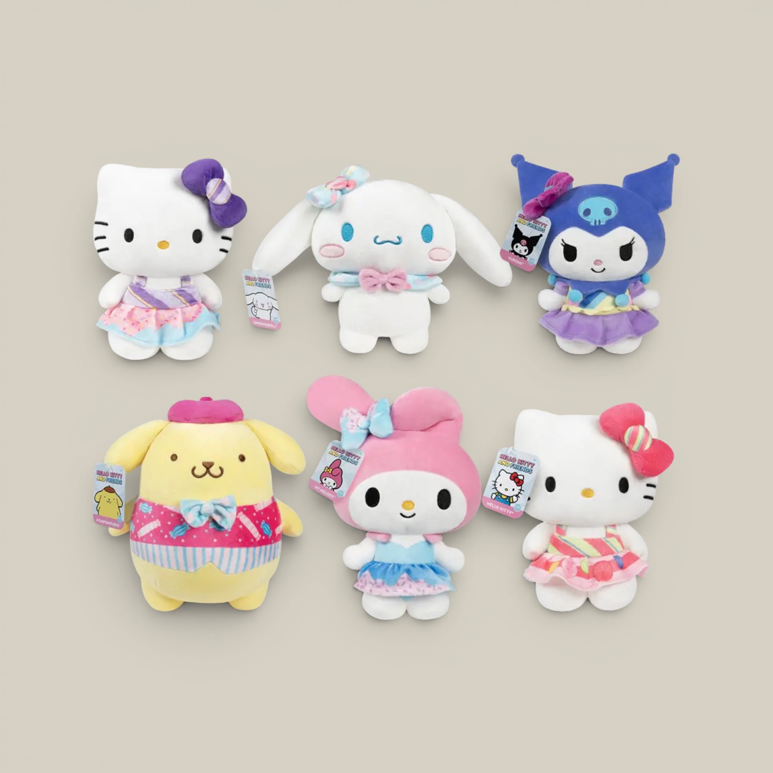 Peluche hello kitty y sus amigos 20.32cm