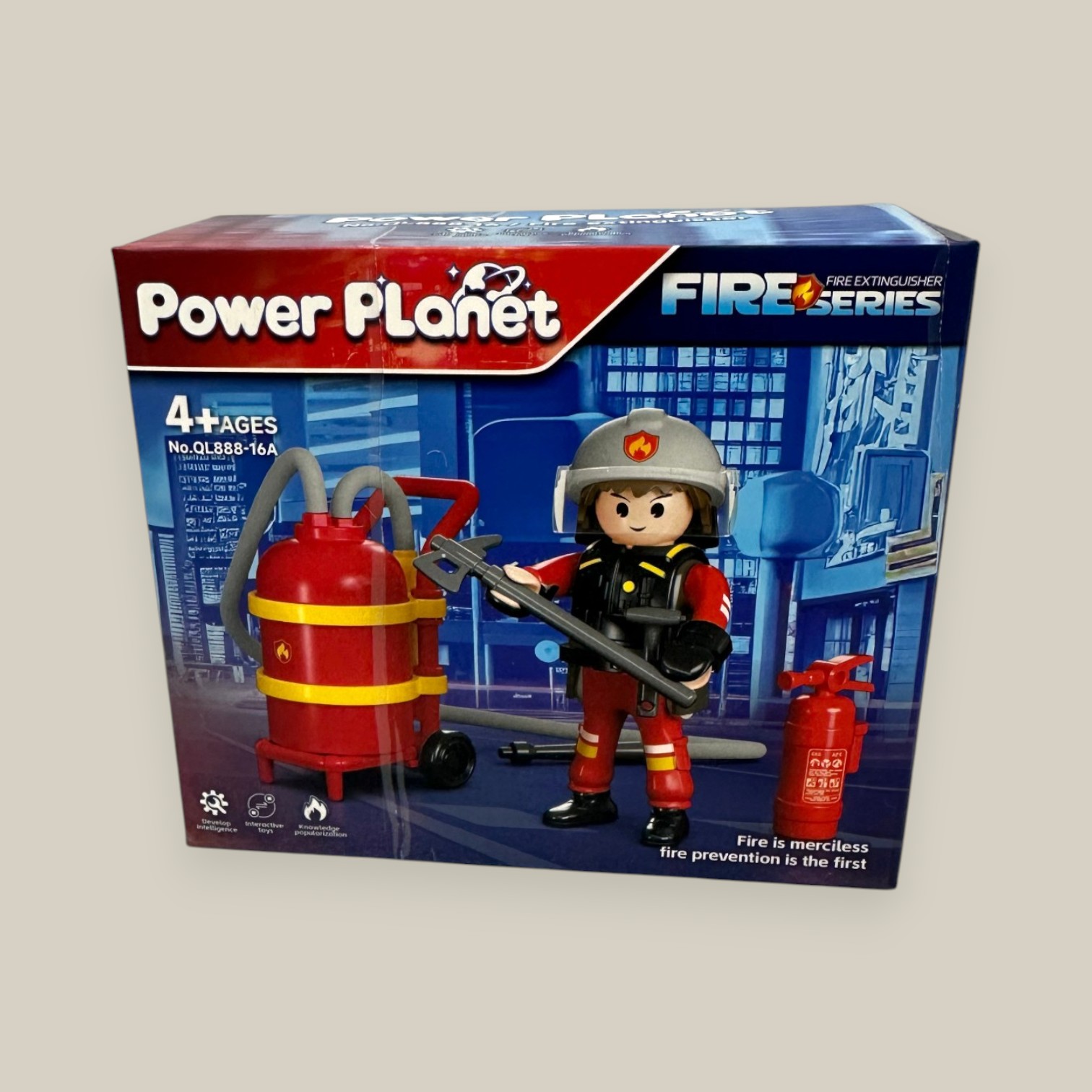 Power planet bombero con extintor