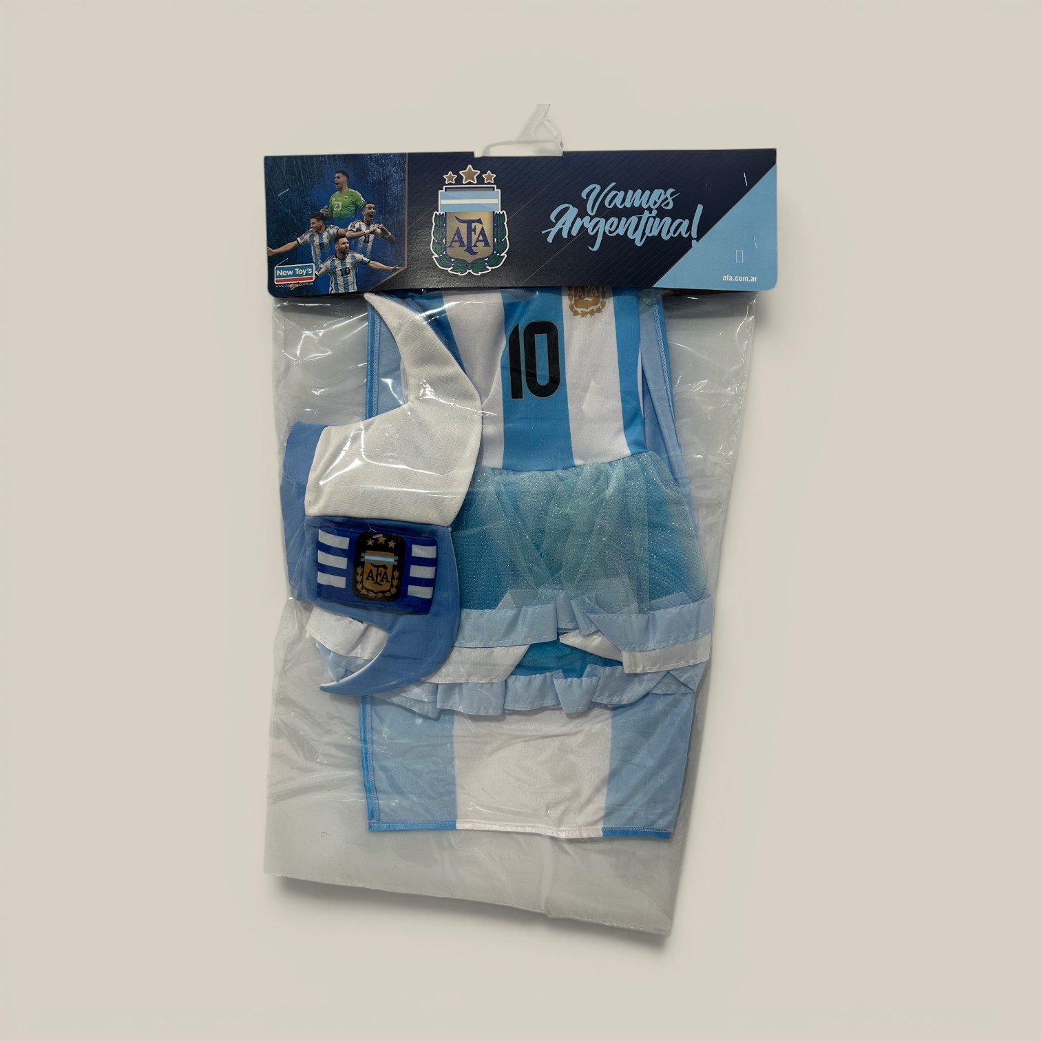 Disfraz hincha nena c/bandera+cinta capítan+arlequín t0