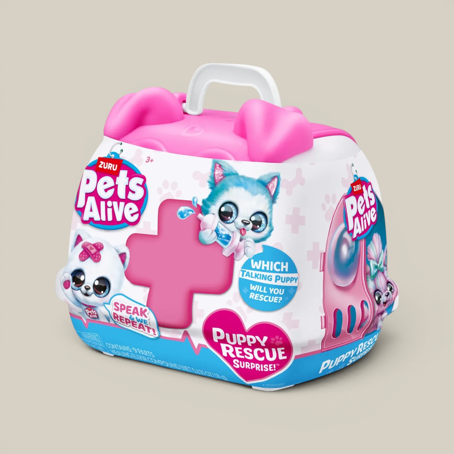 Kit veterinario sorpresa interactivo 18cm - puppy rescue