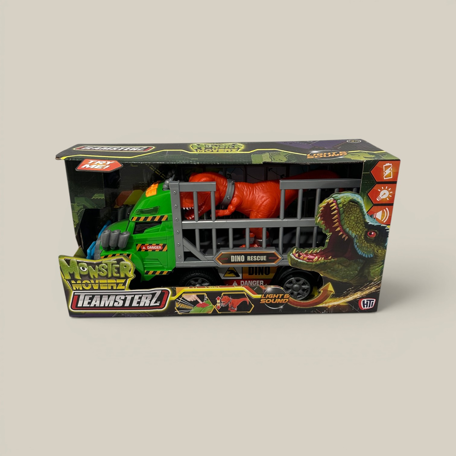 Camión rescate dino c/luz y sonido 40cm