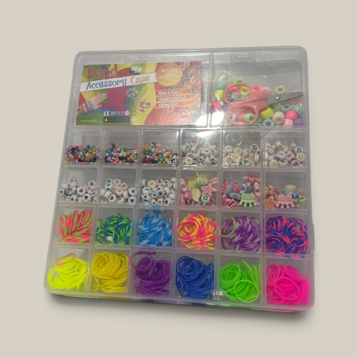 Caja gomita p/armar pulseras 26d