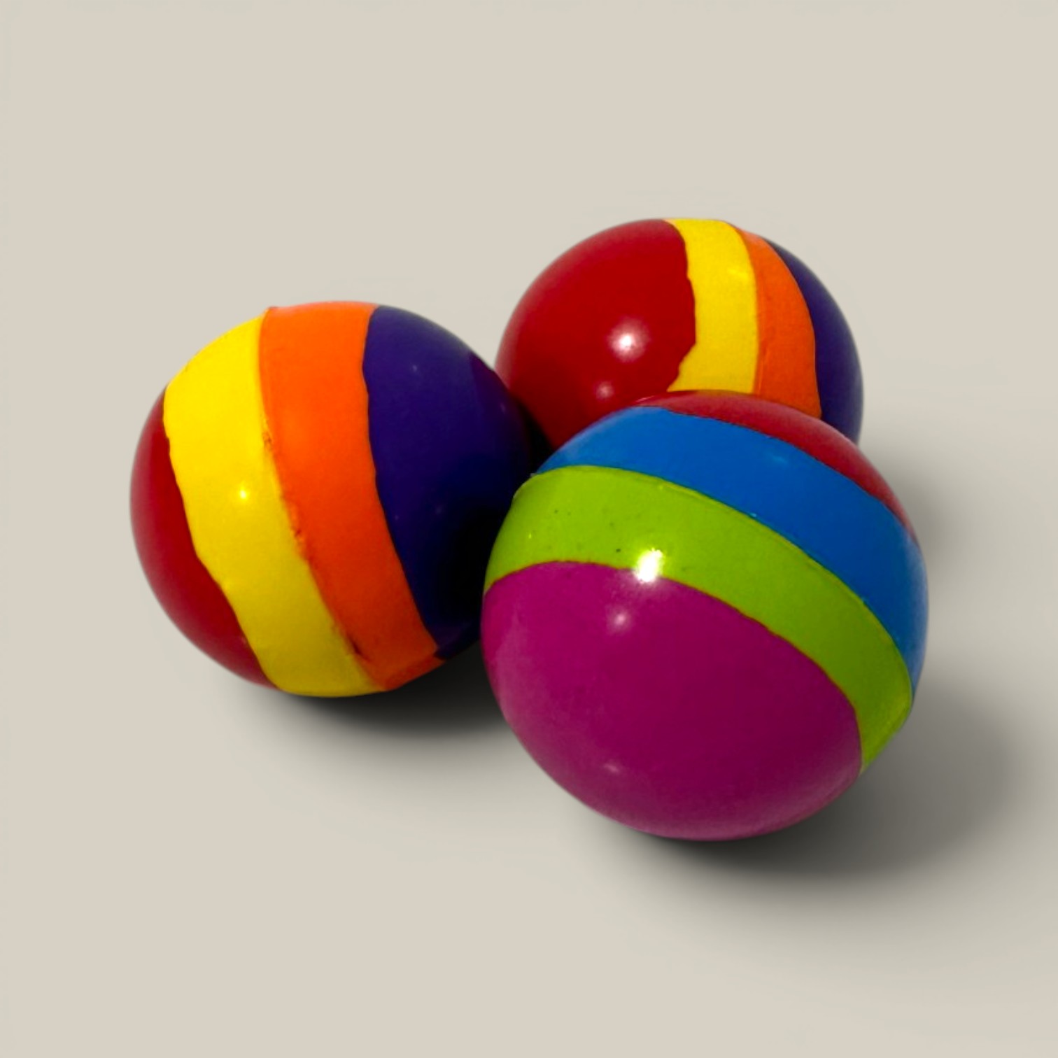 Pelota saltarina rayas colores 49mm