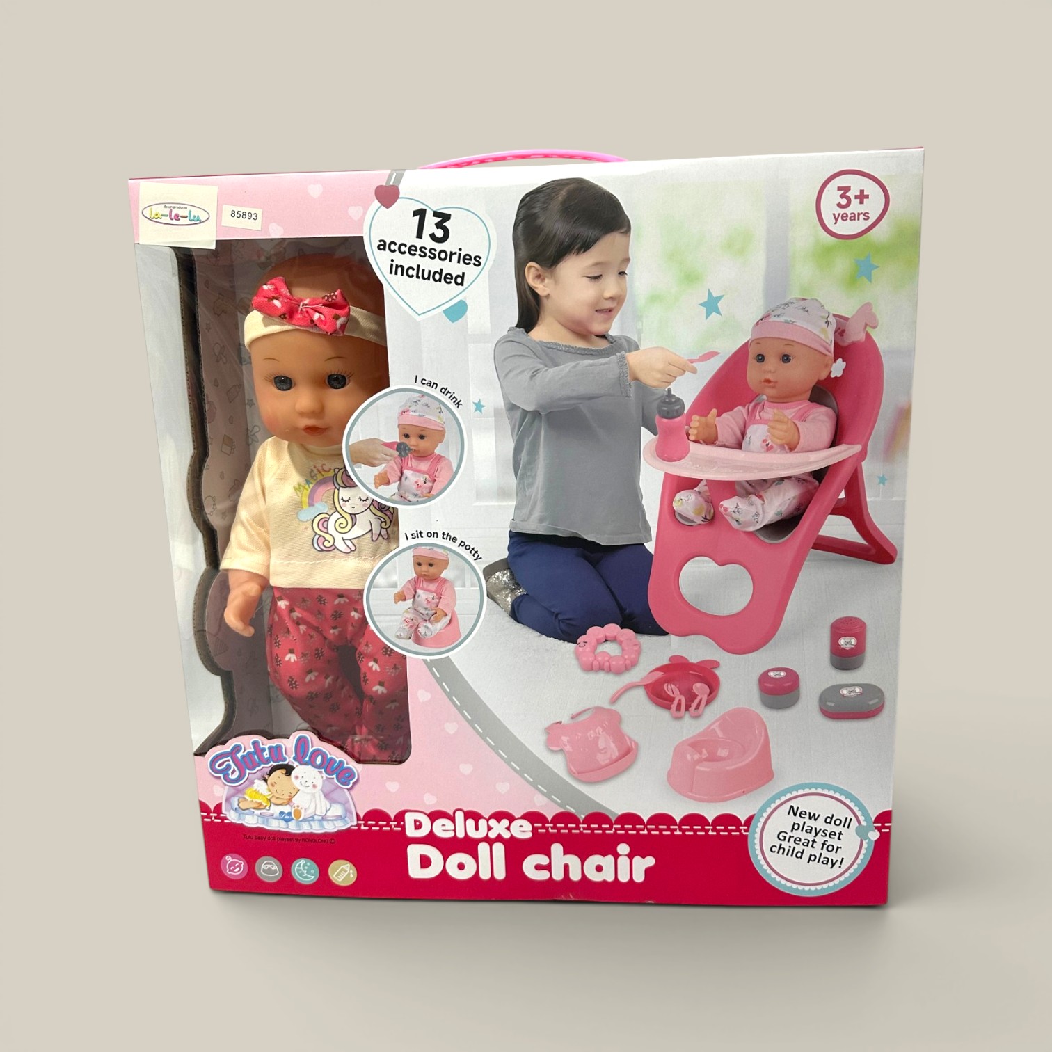 Bebote 12" c/sillita p/comer y accesorios