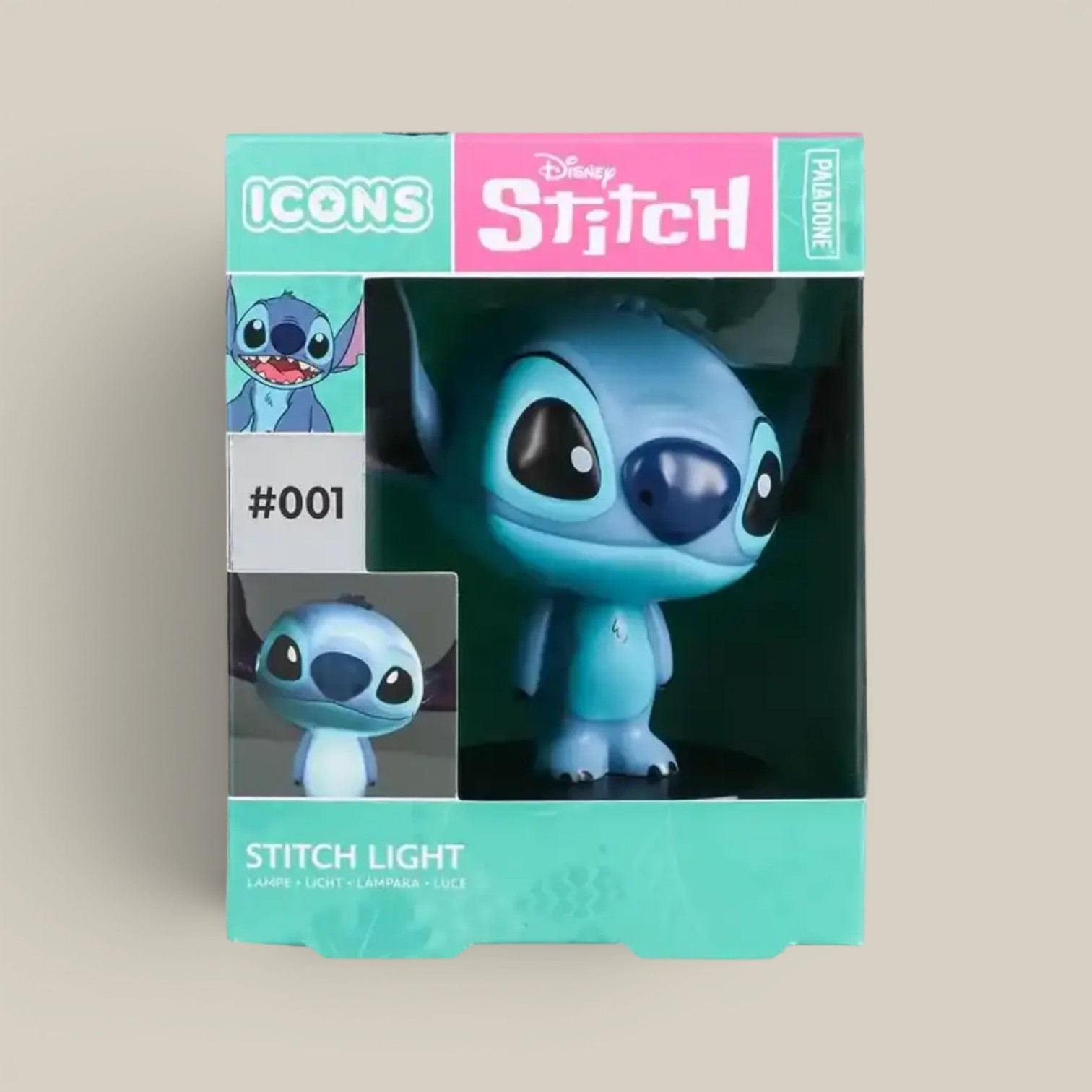 Luz 3d stitch 11cm calida