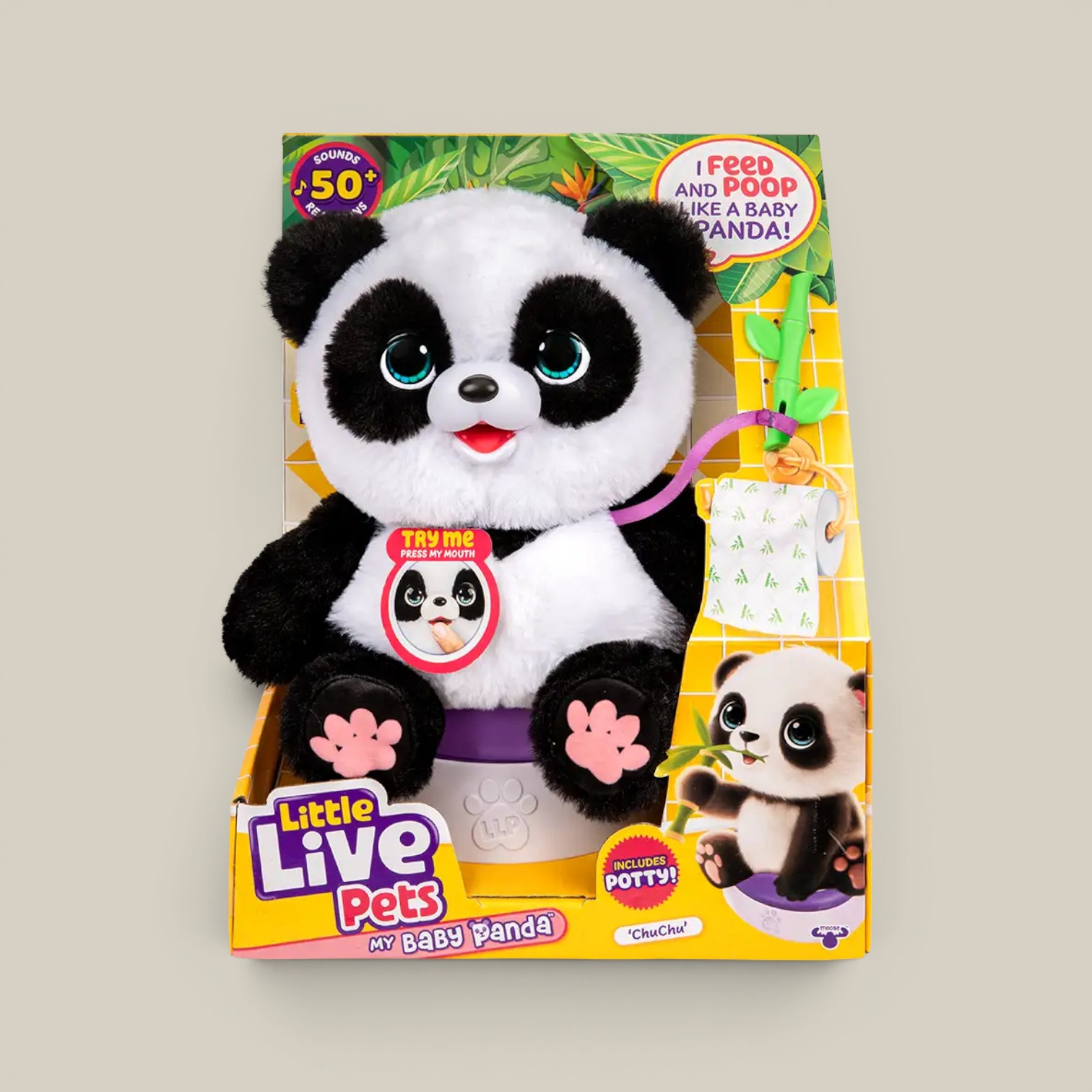 Little Live Pets Panda Interactivo Chu Chu
