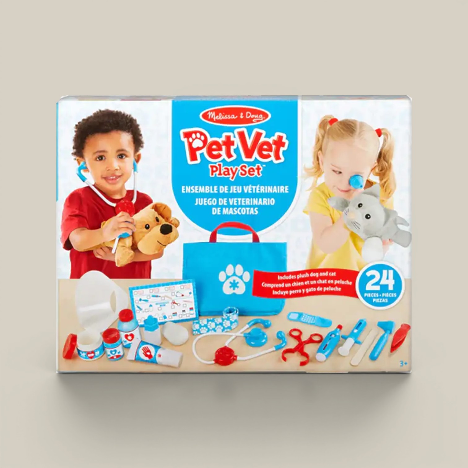 Set cuidados veterinarios 24 pzas c/perro y gato y acc