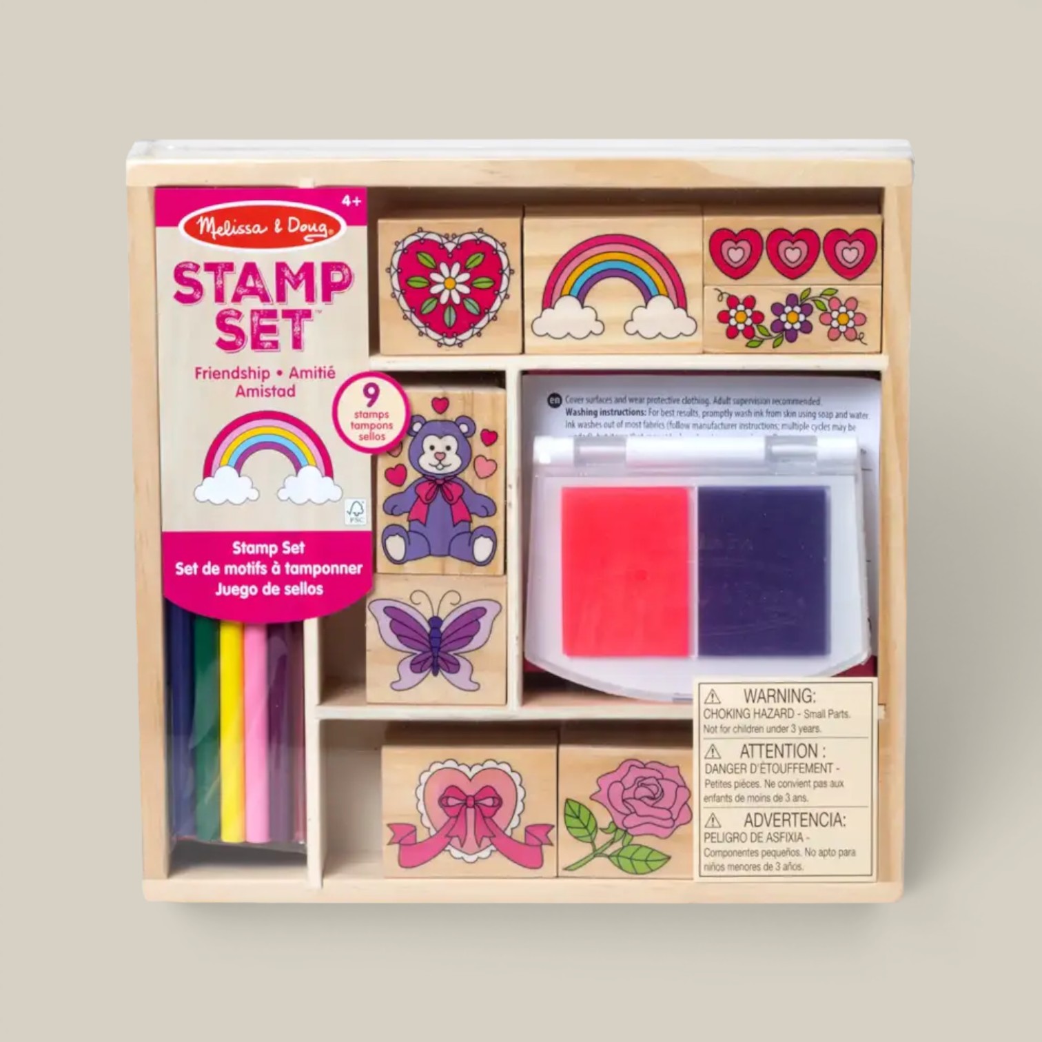 Set de sellos surtidos c/caja contenedora de dinosaurios