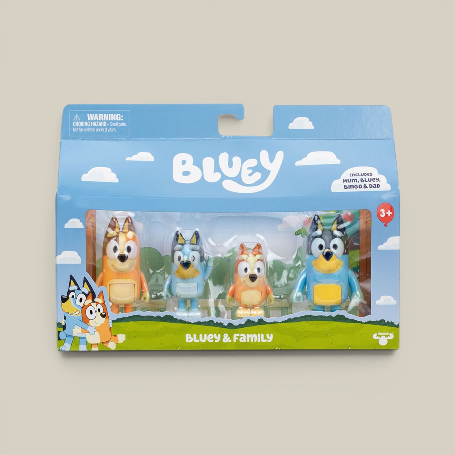Pack 4 Figuras 8cm personajes bluey