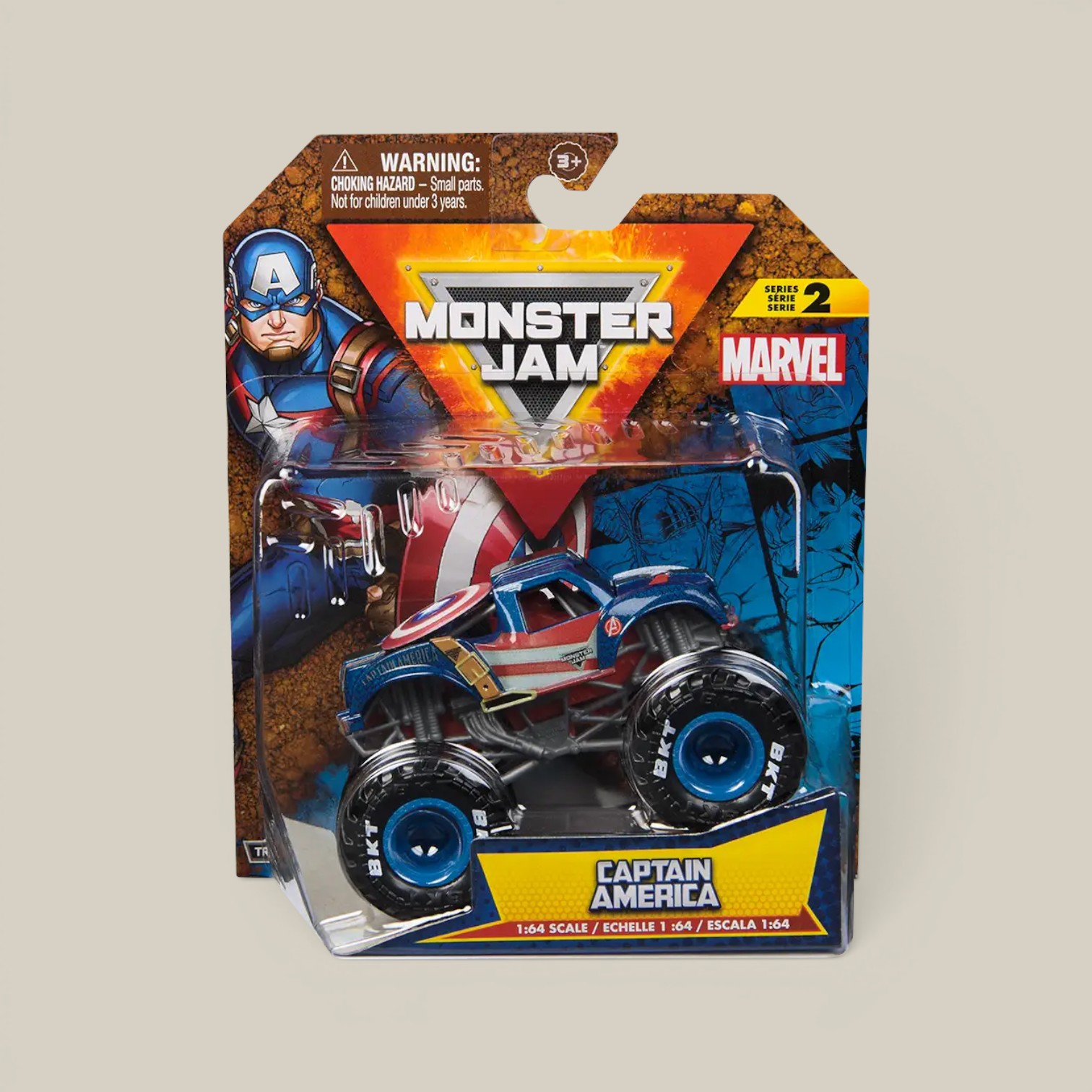 Monster Jam vehículo Capitán América 1:64