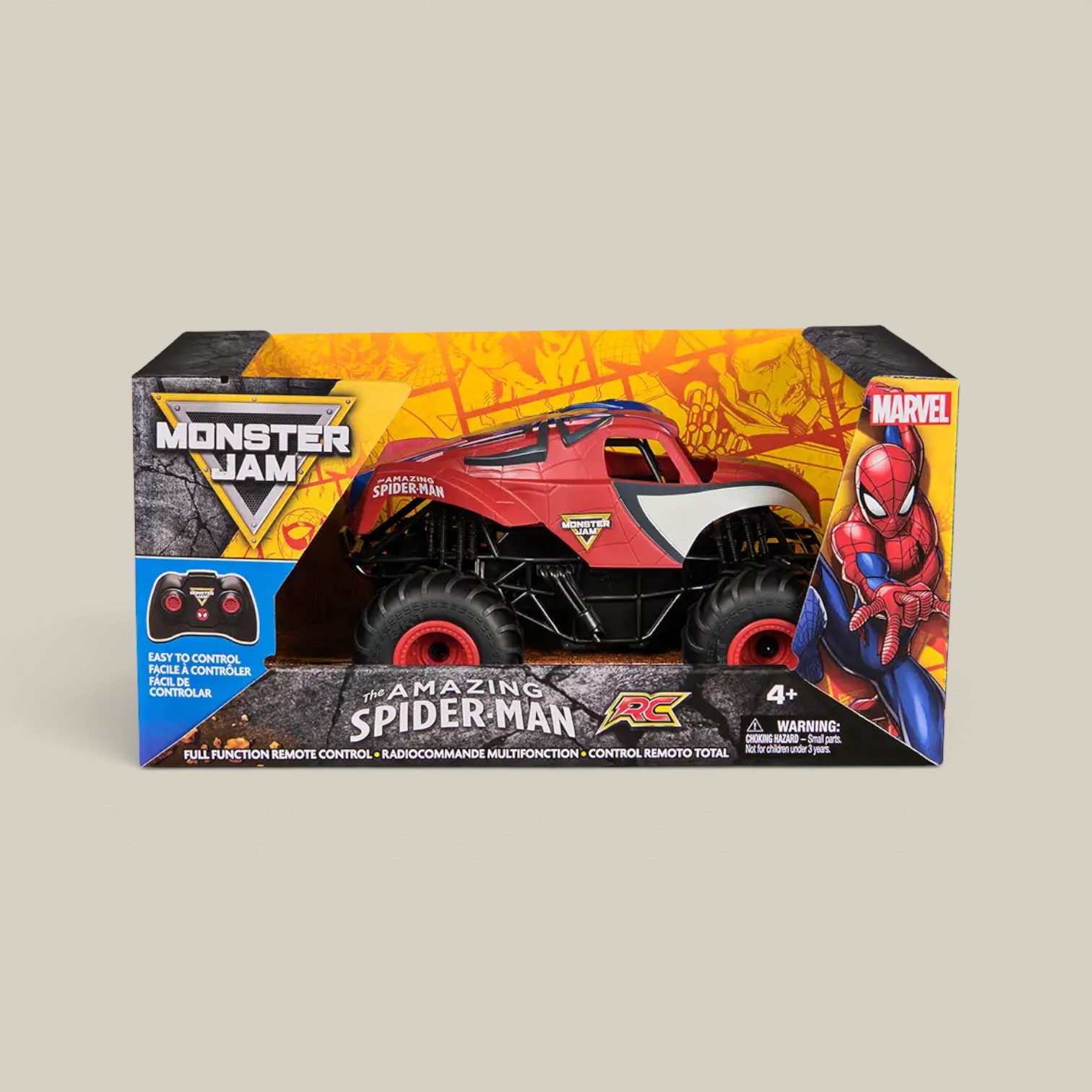 Monster Jam vehículo a Control Remoto Spider Man 1:64