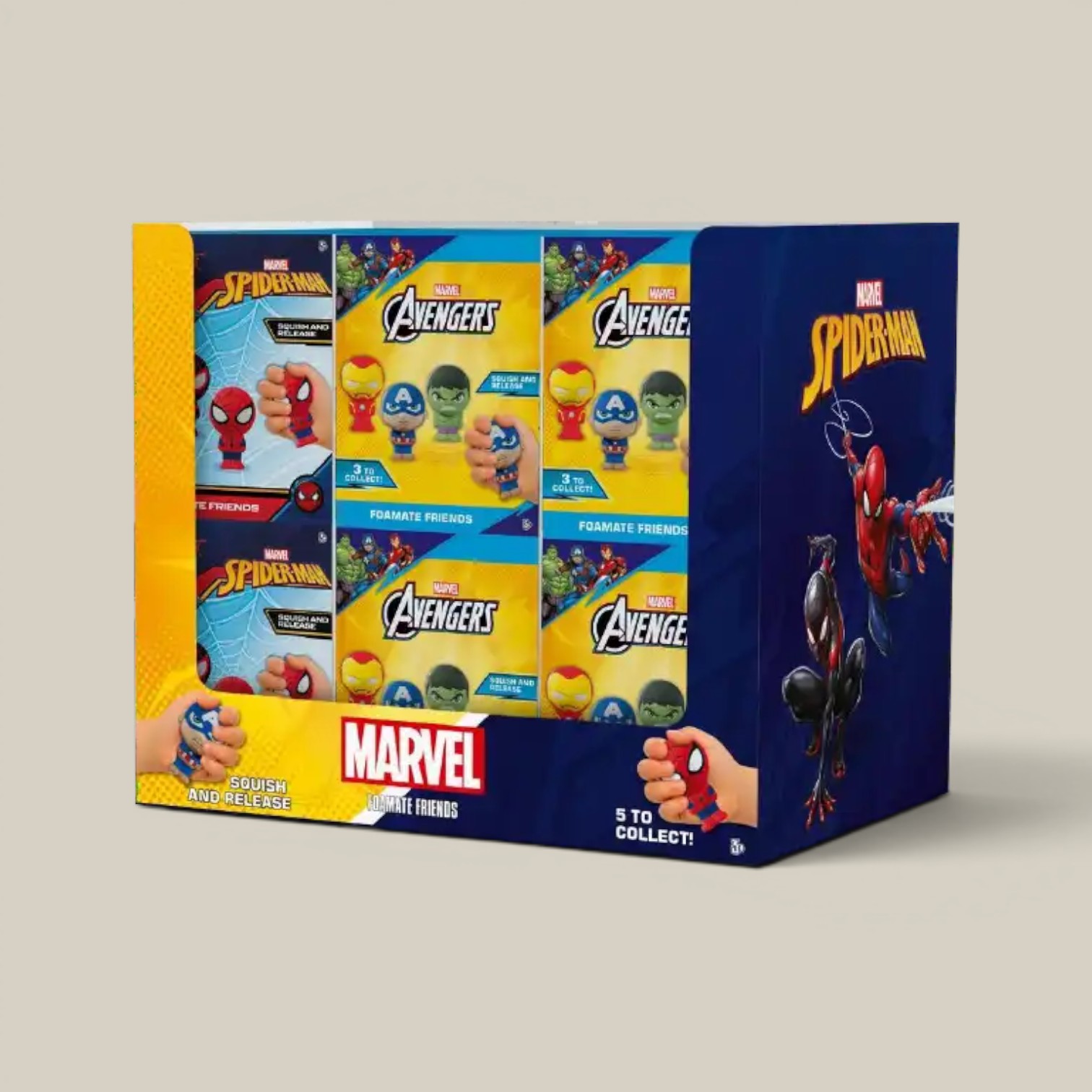 Caja sorpresa c/Figuritas goma espuma de marvel