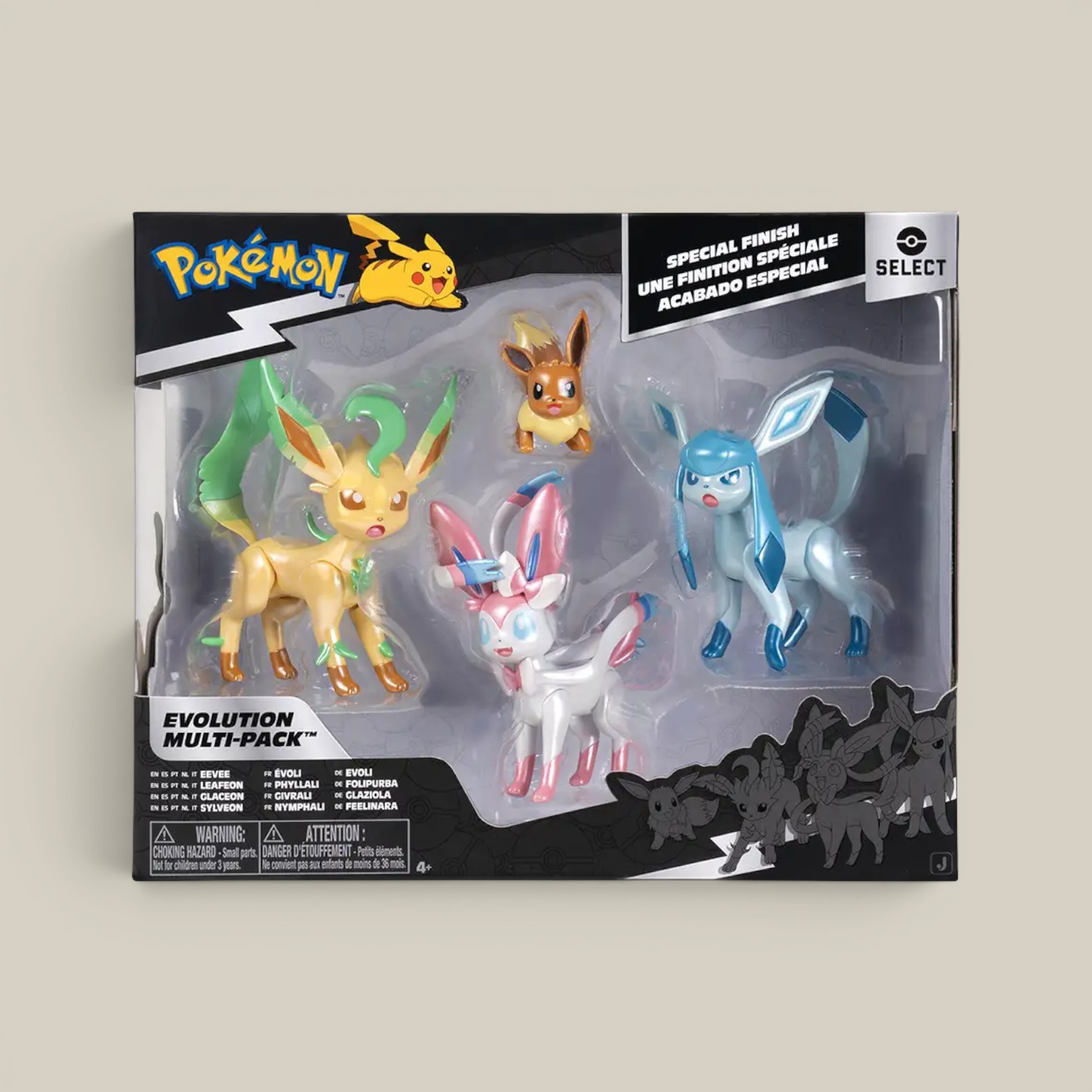 Pack de 3 Figuras leafeon,glaceon y sylveon