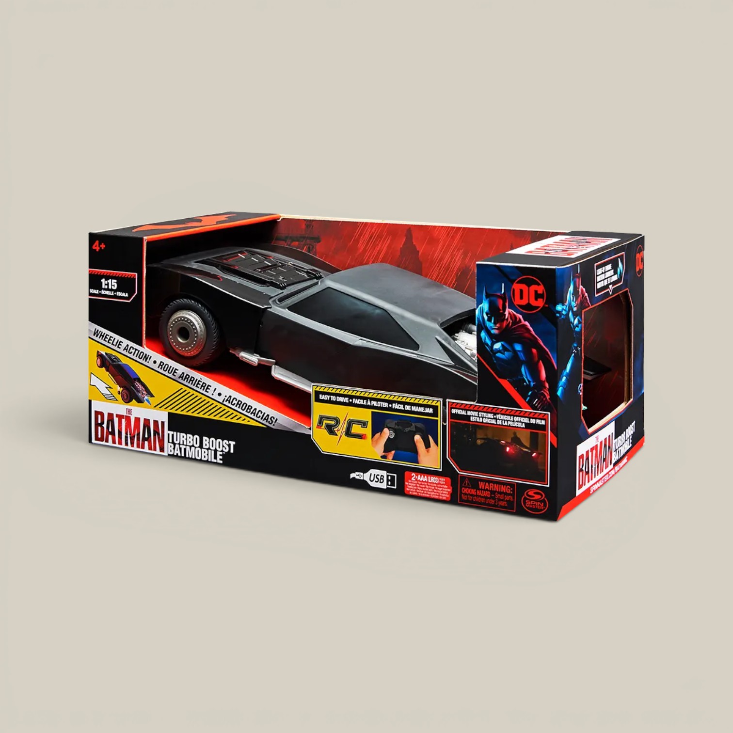 Vehículo batman r/c turbo boost