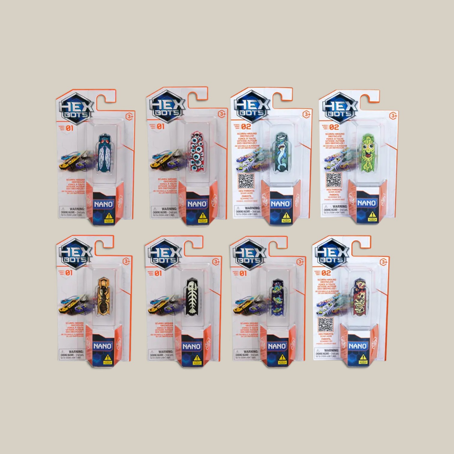 Mini robot hex bots nano c/vibracion