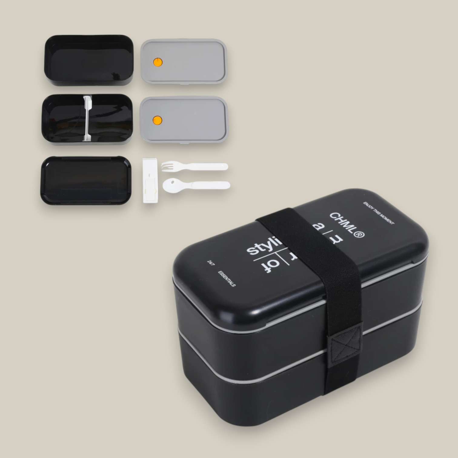 Lunchbox vera 1000ml negro