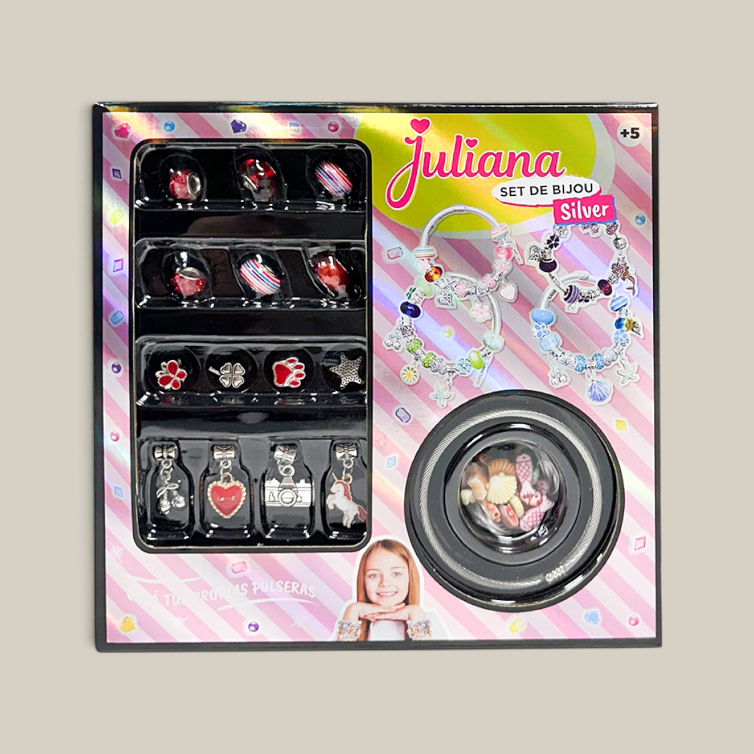 Juliana set de bijou silver charms