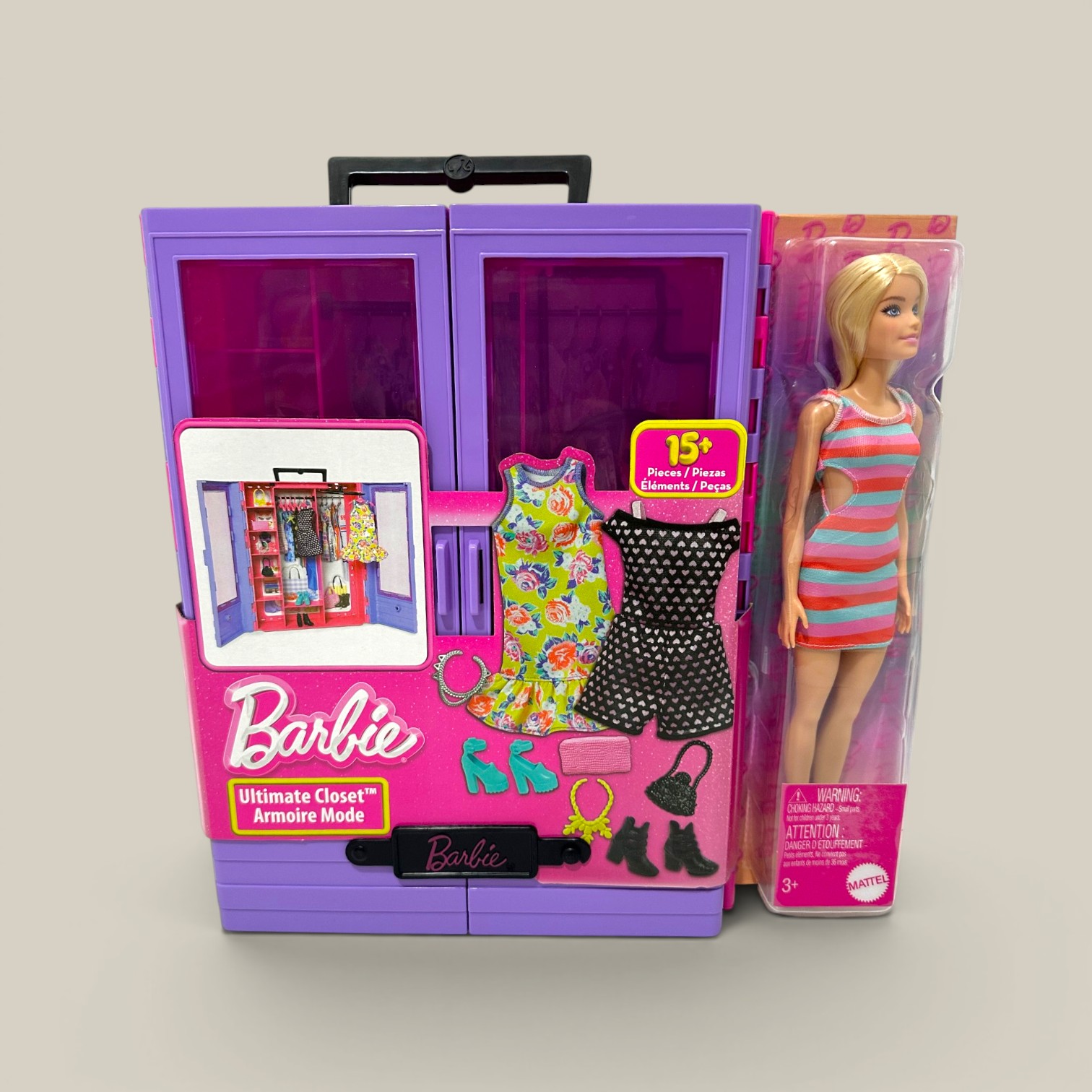 Muñeca Barbie fashionista closet de lujo