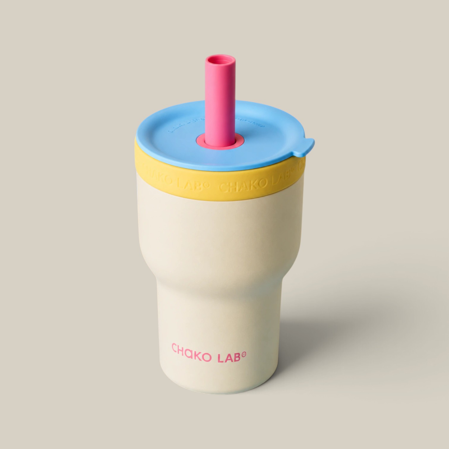 Vaso Dual-layer acero inox amarillo celeste